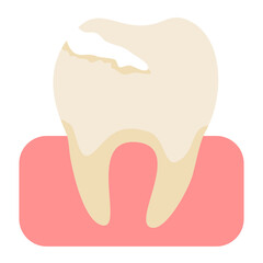 Flat dental care concept illustration