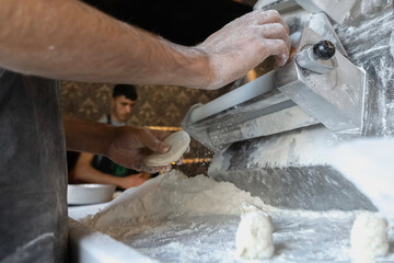 Making dough for Pita