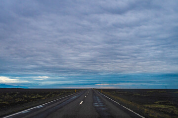 Landscape of the Ring Road near the Skaftafell Glacier (Iceland)