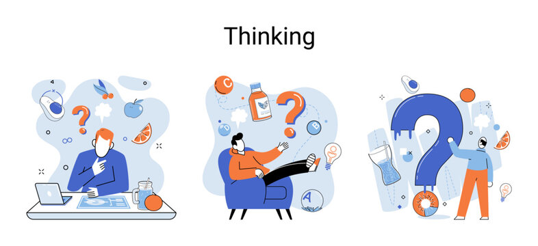 Thinking process of functioning of consciousness, which determines cognitive activity of person and his ability to identify and connect images, ideas, concepts, determine possibilities of their change