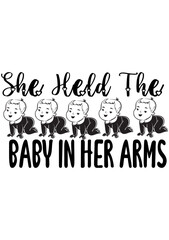 she held the baby in her arms