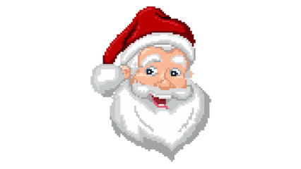 Cool Father Christmas pixel art 