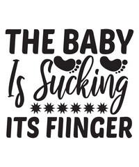 the baby is sucking its fllhger