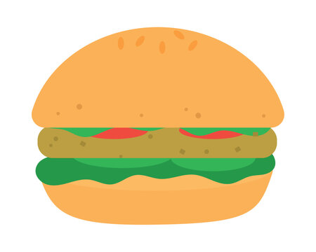 Vegetarian Hamburguer Icon