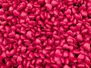 Pink Heart Candy background. Valentine's Day 3d illustration