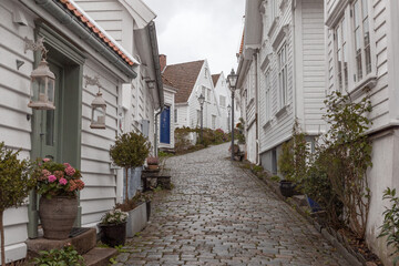 Fototapeta na wymiar Streets of Stavanger, Norway