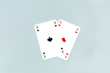 poker playing cards on a white background