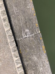 close up of a plank in harbour