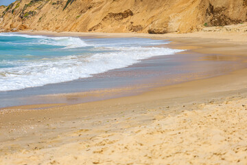 View of beautiful sea with hill