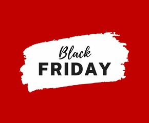 Black friday banner poster red