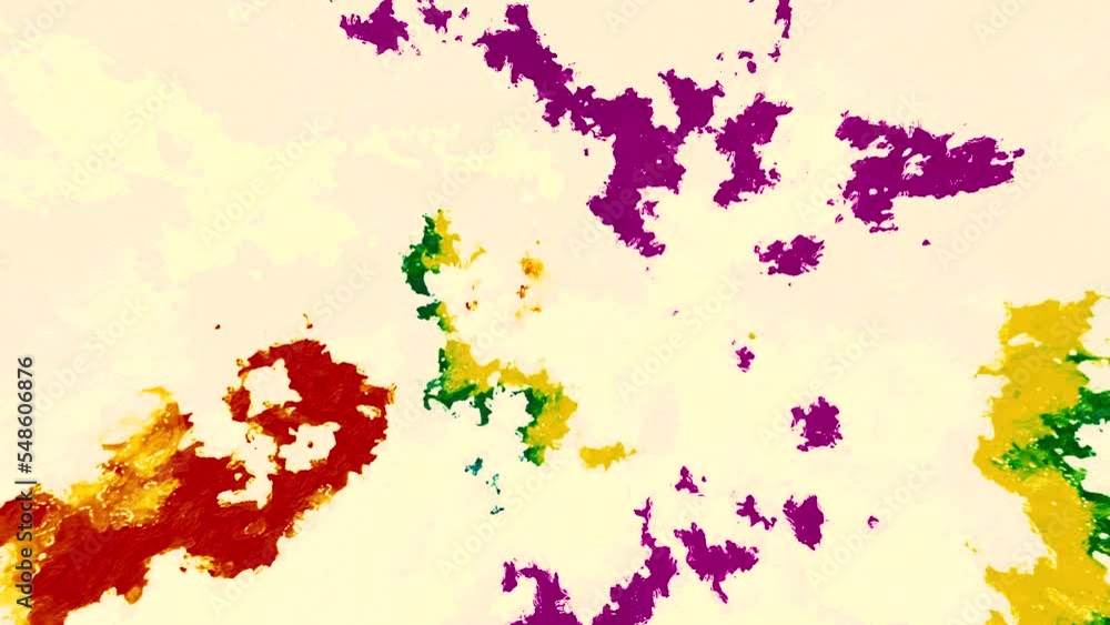 Poster colorful moving spots on surface. motion. animated simple background with moving colorful spots. spo