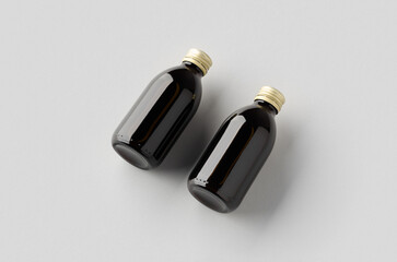 Cold brew coffee glass bottle mockup..