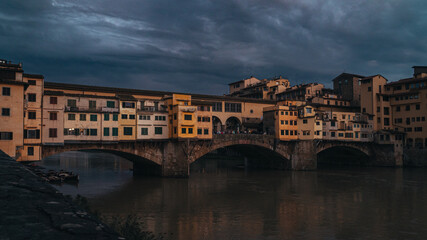 Firenze Bridge at Sunset Ponte Vecchio