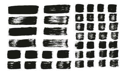 Flat Paint Brush Thick Straight Lines Mix High Detail Abstract Vector Background Mix Set 