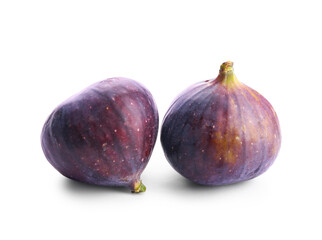 Ripe figs isolated on white background