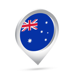 Australia flag 3d pin icon