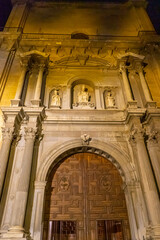 GRANADA, SPAIN - SEPTEMBER 24, 2022: Exterior of Granada Cathedral in Granada, Spain on September 24, 2022