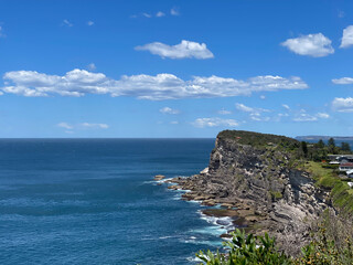 View of the coastline from a headland 