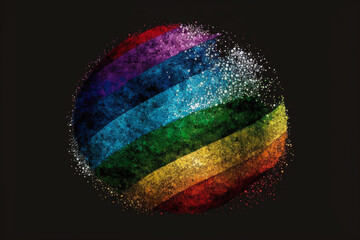Glittery rainbow flag illustration, LGBTQ+ pride