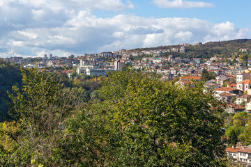 Panoramic view of city of Veliko Tarnovo, Bulgaria