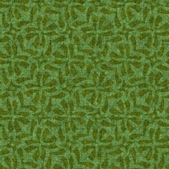 Green retro 1960s linen seamless pattern. Forest style vintage for decorative backdrop. Mid century moss old-fashioned geometric design. 