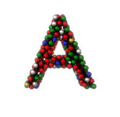 Holiday Ornament Font - Letter A