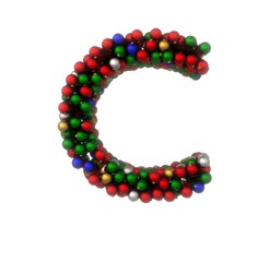 Holiday Ornament Font - Letter C