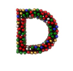 Holiday Ornament Font - Letter D