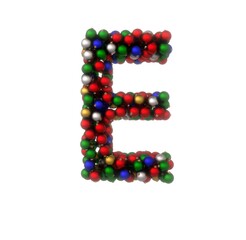 Holiday Ornament Font - Letter E