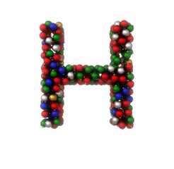 Holiday Ornament Font - Letter H