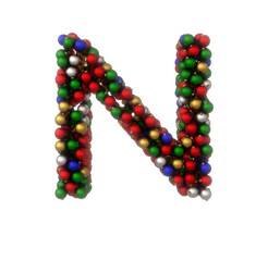 Holiday Ornament Font - Letter N