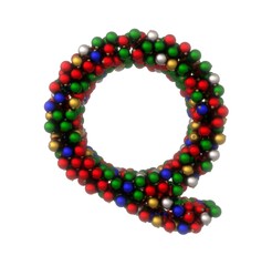 Holiday Ornament Font - Letter Q