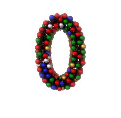 Holiday Ornament Font - Number 0