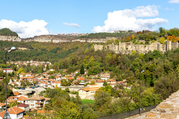 Panoramic view of city of Veliko Tarnovo, Bulgaria