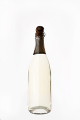 champagne bottle isolated on white background
