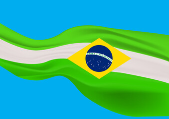 Brasil flag. Use it for web, print poster or user interface design.