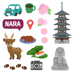 奈良のアイコン　線無し