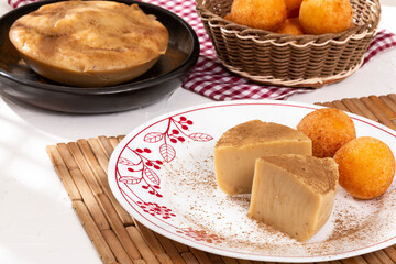 Fritters and custards Are Delicious Combinations Of Traditional Colombian Food.