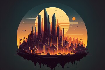 City Skyline Concept Illustration