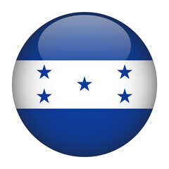 Honduras 3D Rounded Flag with Transparent Background