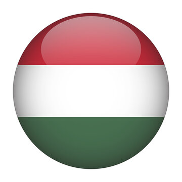 Hungary 3D Rounded Flag with Transparent Background
