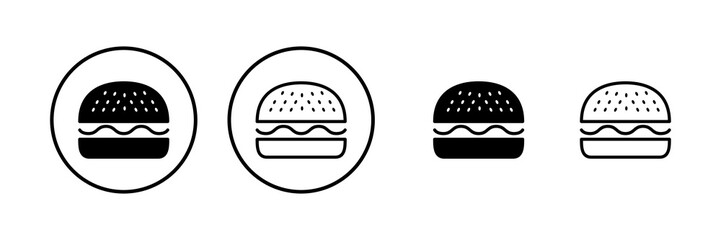 Burger icon vector illustration. burger sign and symbol. hamburger