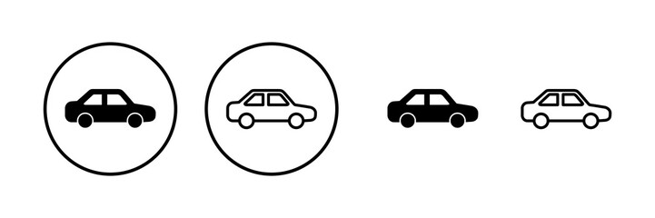 Car icon vector illustration. car sign and symbol. small sedan