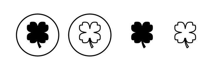 Clover icon vector illustration. clover sign and symbol. four leaf clover icon.