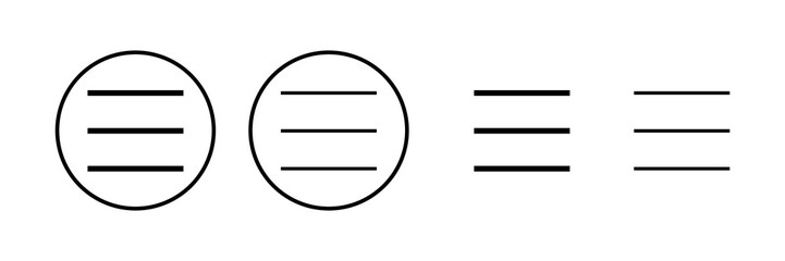 Menu Icon vector illustration. web menu sign and symbol. hamburger menu symbol