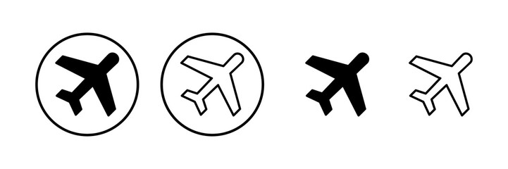 Plane icon vector illustration. Airplane sign and symbol. Flight transport symbol. Travel sign. aeroplane