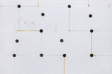 Styrofoam insulation boards, house insulation, house facade renovation