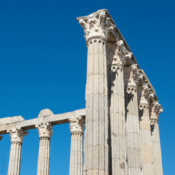 Portugal, Evora, Roman Temple of Diana from 1 century AD