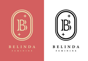 Letter B logo, perfect for salons, spas, and others.