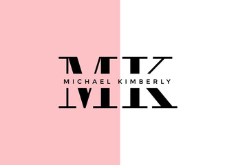 letter M, logo K, suitable for the company's initial symbol.